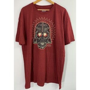 Star Wars Darth Vader Men's T-shirt‎ 2XL Cotton Burgundy Red
